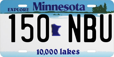 MN license plate 150NBU