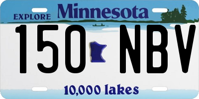 MN license plate 150NBV