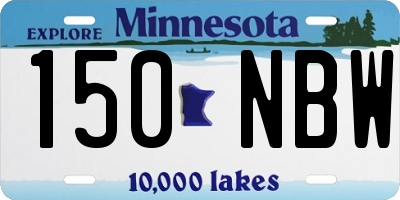 MN license plate 150NBW