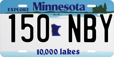 MN license plate 150NBY