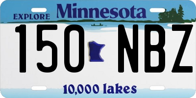 MN license plate 150NBZ