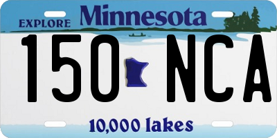 MN license plate 150NCA
