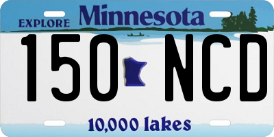 MN license plate 150NCD