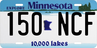 MN license plate 150NCF