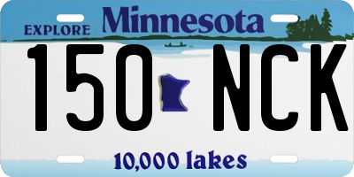 MN license plate 150NCK