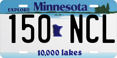MN license plate 150NCL