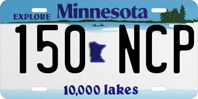 MN license plate 150NCP