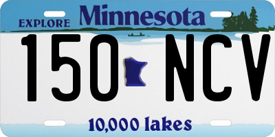 MN license plate 150NCV