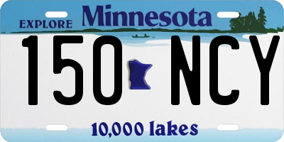 MN license plate 150NCY