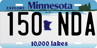 MN license plate 150NDA