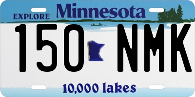MN license plate 150NMK