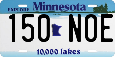 MN license plate 150NOE