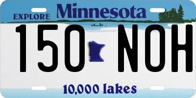 MN license plate 150NOH