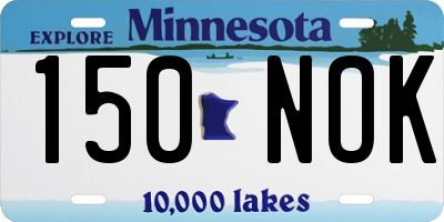 MN license plate 150NOK