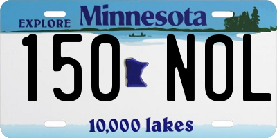 MN license plate 150NOL