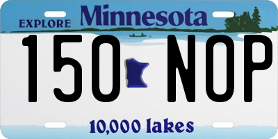 MN license plate 150NOP