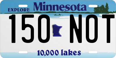 MN license plate 150NOT
