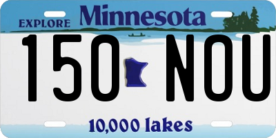 MN license plate 150NOU