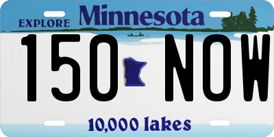 MN license plate 150NOW