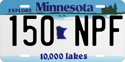 MN license plate 150NPF