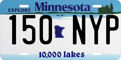 MN license plate 150NYP