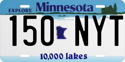MN license plate 150NYT