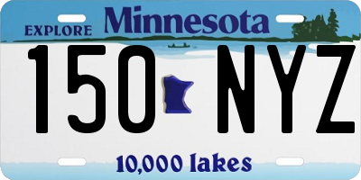 MN license plate 150NYZ