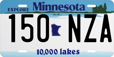 MN license plate 150NZA