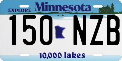 MN license plate 150NZB