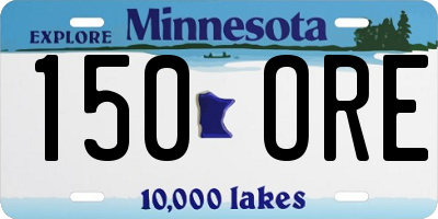 MN license plate 150ORE