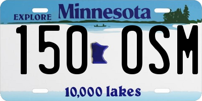 MN license plate 150OSM
