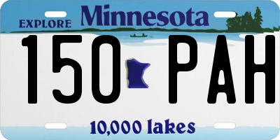 MN license plate 150PAH