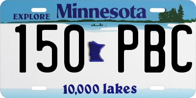MN license plate 150PBC