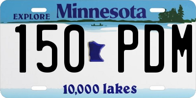 MN license plate 150PDM