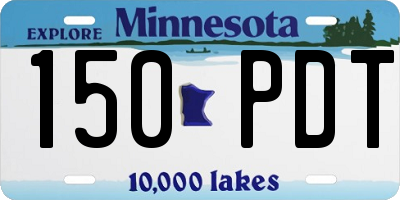 MN license plate 150PDT