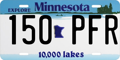 MN license plate 150PFR