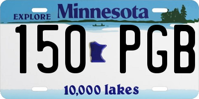 MN license plate 150PGB