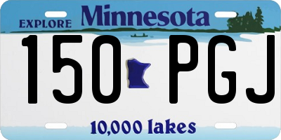 MN license plate 150PGJ