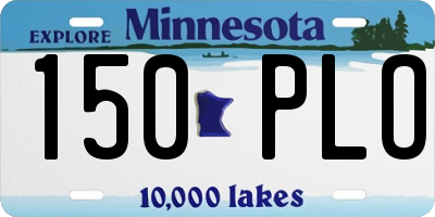 MN license plate 150PLO