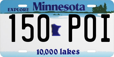 MN license plate 150POI