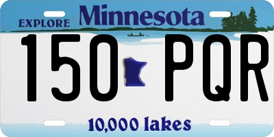MN license plate 150PQR