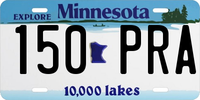 MN license plate 150PRA