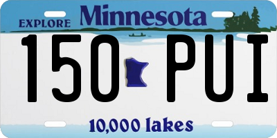 MN license plate 150PUI