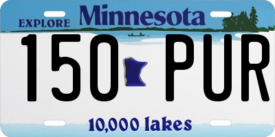 MN license plate 150PUR
