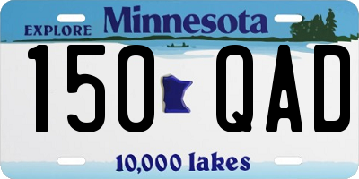 MN license plate 150QAD