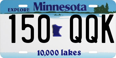 MN license plate 150QQK