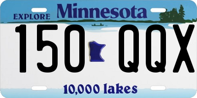 MN license plate 150QQX