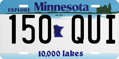 MN license plate 150QUI