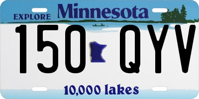 MN license plate 150QYV