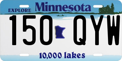 MN license plate 150QYW